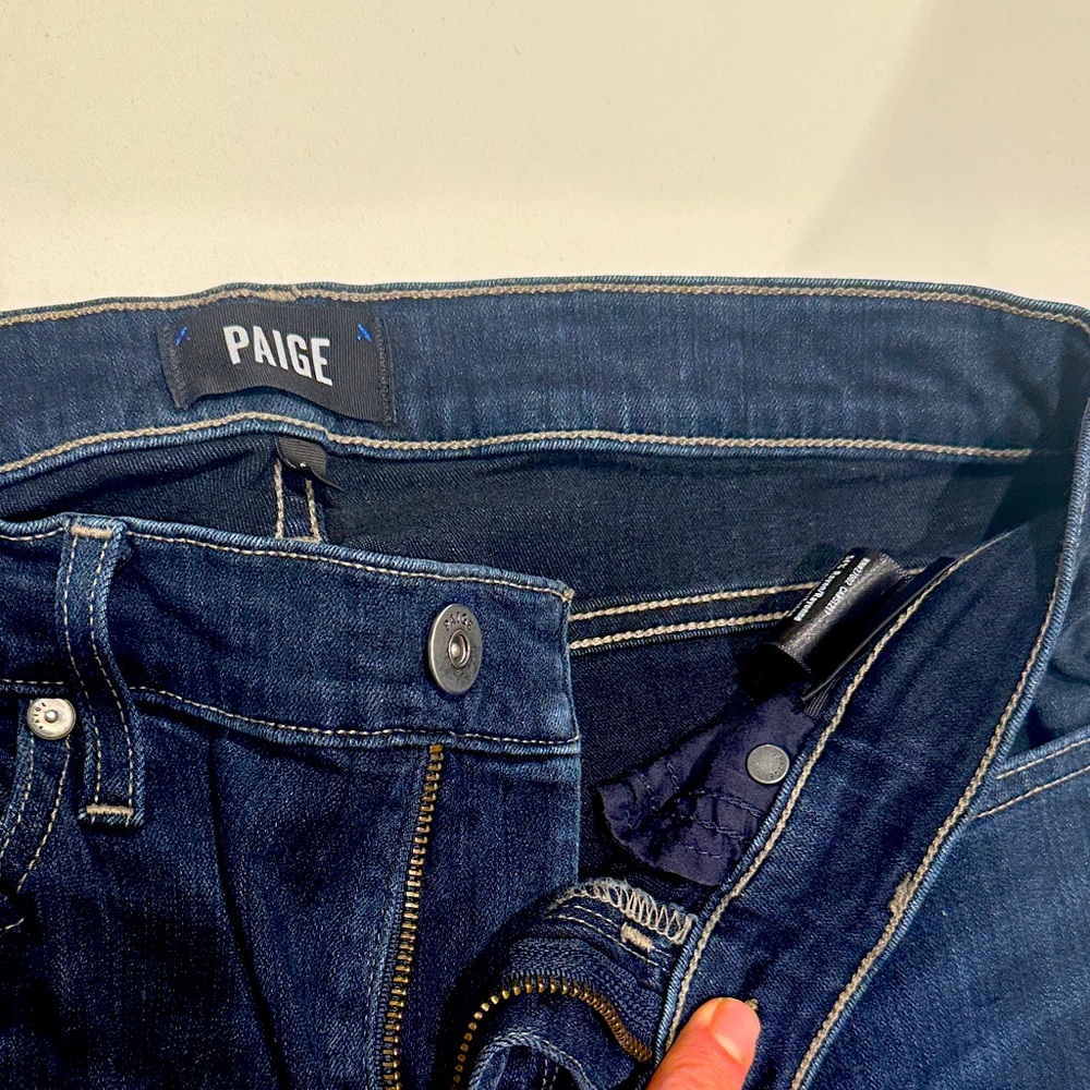 PAIGE Men's Dark Blue Denim Jeans